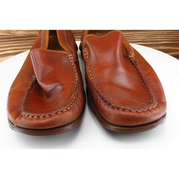 ECCO Shoes Sz 44 M‎ Round Toe Brown Loafer Leather Men